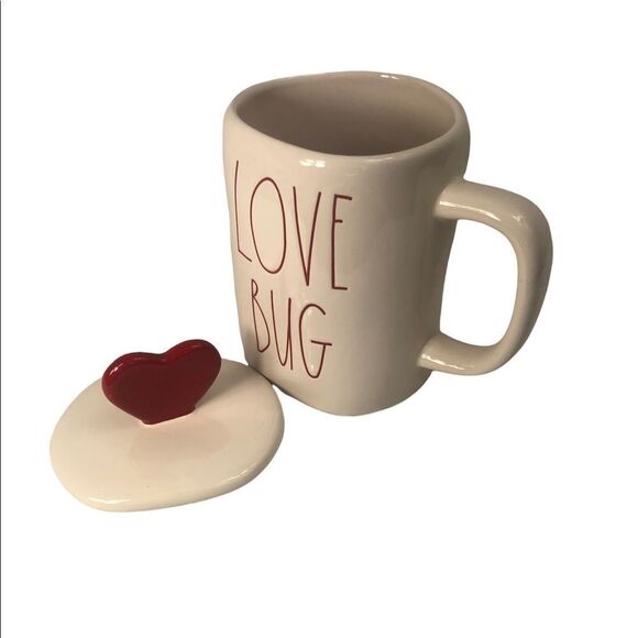 Rae Dunn LOVE BUG mug with heart topper - Picture 3 of 3